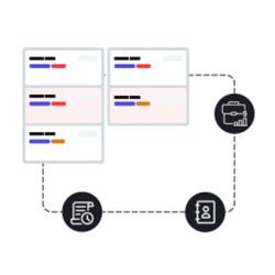 Visão de CRM integrado à conversa com etapas e acompanhamento de oportunidades no ISP Chat.
